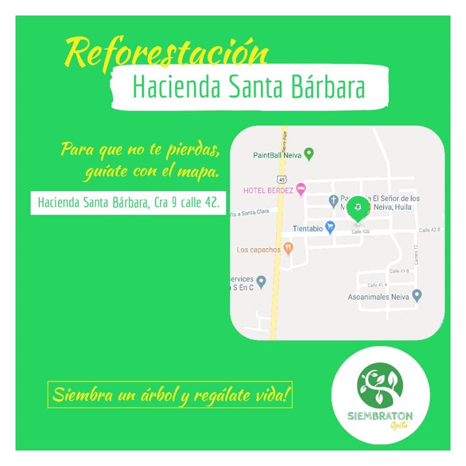 Invitación a reforestar en los alrededores del Humedal hacienda Santa Barbara