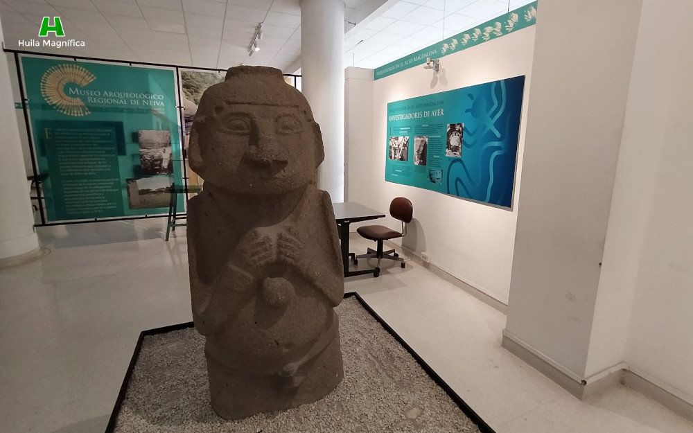 Estatua en el Museo Arqueológico Regional del Huila